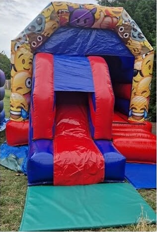 Emoji bounce and slide combo castle