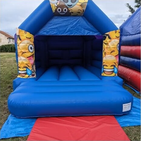 Covered Emoji themed bouncy castle